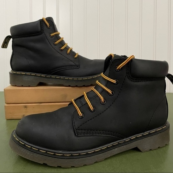 Dr. Martens PADLEY Black Leather Ankle Boots w Zipper - Picture 2 of 8
